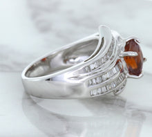 Load image into Gallery viewer, 1.80ct Cushion Ruby Ring with Diamond Accents in 18K White Gold
