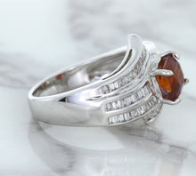 Load image into Gallery viewer, 1.80ct Cushion Ruby Ring with Diamond Accents in 18K White Gold