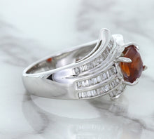 Load image into Gallery viewer, 1.80ct Cushion Ruby Ring with Diamond Accents in 18K White Gold