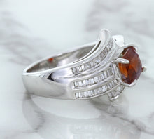 Load image into Gallery viewer, 1.80ct Cushion Ruby Ring with Diamond Accents in 18K White Gold