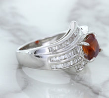 Load image into Gallery viewer, 1.80ct Cushion Ruby Ring with Diamond Accents in 18K White Gold