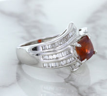 Load image into Gallery viewer, 1.80ct Cushion Ruby Ring with Diamond Accents in 18K White Gold