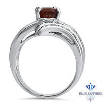 Load image into Gallery viewer, 1.80ct Cushion Ruby Ring with Diamond Accents in 18K White Gold