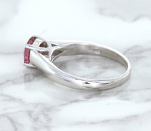 Load image into Gallery viewer, 1.27ct Round Pink Sapphire Ring in 14K White Gold