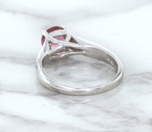 Load image into Gallery viewer, 1.27ct Round Pink Sapphire Ring in 14K White Gold