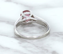 Load image into Gallery viewer, 1.27ct Round Pink Sapphire Ring in 14K White Gold
