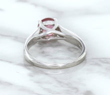 Load image into Gallery viewer, 1.27ct Round Pink Sapphire Ring in 14K White Gold