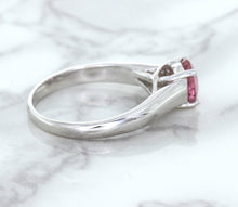 Load image into Gallery viewer, 1.27ct Round Pink Sapphire Ring in 14K White Gold