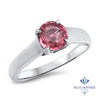 1.27ct Round Pink Sapphire Ring in 14K White Gold