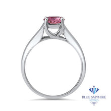 Load image into Gallery viewer, 1.27ct Round Pink Sapphire Ring in 14K White Gold