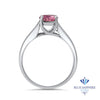 1.27ct Round Pink Sapphire Ring in 14K White Gold
