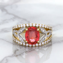Load image into Gallery viewer, 2.31ct Oval Spinel Ring with Diamond Accents in 18K Rose Gold