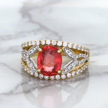 Load image into Gallery viewer, 2.31ct Oval Spinel Ring with Diamond Accents in 18K Rose Gold