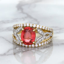 Load image into Gallery viewer, 2.31ct Oval Spinel Ring with Diamond Accents in 18K Rose Gold