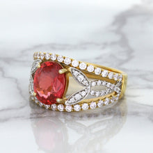 Load image into Gallery viewer, 2.31ct Oval Spinel Ring with Diamond Accents in 18K Rose Gold
