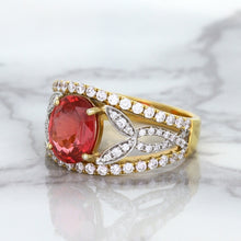 Load image into Gallery viewer, 2.31ct Oval Spinel Ring with Diamond Accents in 18K Rose Gold