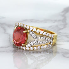 Load image into Gallery viewer, 2.31ct Oval Spinel Ring with Diamond Accents in 18K Rose Gold