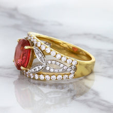 Load image into Gallery viewer, 2.31ct Oval Spinel Ring with Diamond Accents in 18K Rose Gold