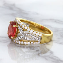 Load image into Gallery viewer, 2.31ct Oval Spinel Ring with Diamond Accents in 18K Rose Gold