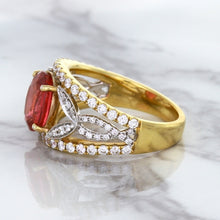 Load image into Gallery viewer, 2.31ct Oval Spinel Ring with Diamond Accents in 18K Rose Gold