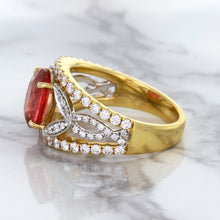 Load image into Gallery viewer, 2.31ct Oval Spinel Ring with Diamond Accents in 18K Rose Gold