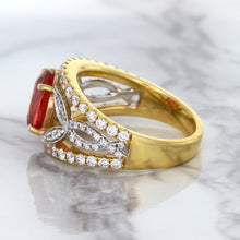 Load image into Gallery viewer, 2.31ct Oval Spinel Ring with Diamond Accents in 18K Rose Gold