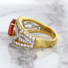 Load image into Gallery viewer, 2.31ct Oval Spinel Ring with Diamond Accents in 18K Rose Gold