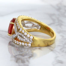 Load image into Gallery viewer, 2.31ct Oval Spinel Ring with Diamond Accents in 18K Rose Gold