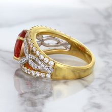 Load image into Gallery viewer, 2.31ct Oval Spinel Ring with Diamond Accents in 18K Rose Gold