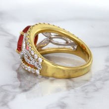 Load image into Gallery viewer, 2.31ct Oval Spinel Ring with Diamond Accents in 18K Rose Gold