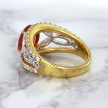 Load image into Gallery viewer, 2.31ct Oval Spinel Ring with Diamond Accents in 18K Rose Gold