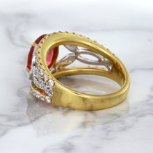 Load image into Gallery viewer, 2.31ct Oval Spinel Ring with Diamond Accents in 18K Rose Gold