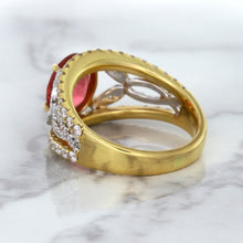 Load image into Gallery viewer, 2.31ct Oval Spinel Ring with Diamond Accents in 18K Rose Gold