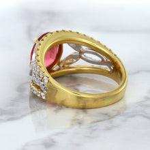 Load image into Gallery viewer, 2.31ct Oval Spinel Ring with Diamond Accents in 18K Rose Gold