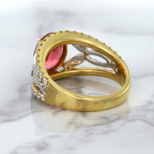 Load image into Gallery viewer, 2.31ct Oval Spinel Ring with Diamond Accents in 18K Rose Gold