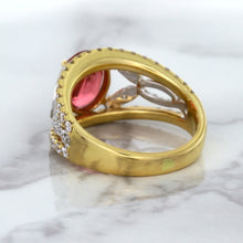 Load image into Gallery viewer, 2.31ct Oval Spinel Ring with Diamond Accents in 18K Rose Gold