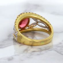 Load image into Gallery viewer, 2.31ct Oval Spinel Ring with Diamond Accents in 18K Rose Gold