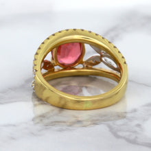 Load image into Gallery viewer, 2.31ct Oval Spinel Ring with Diamond Accents in 18K Rose Gold