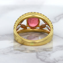 Load image into Gallery viewer, 2.31ct Oval Spinel Ring with Diamond Accents in 18K Rose Gold