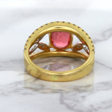 Load image into Gallery viewer, 2.31ct Oval Spinel Ring with Diamond Accents in 18K Rose Gold