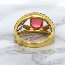 Load image into Gallery viewer, 2.31ct Oval Spinel Ring with Diamond Accents in 18K Rose Gold