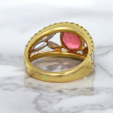Load image into Gallery viewer, 2.31ct Oval Spinel Ring with Diamond Accents in 18K Rose Gold