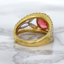Load image into Gallery viewer, 2.31ct Oval Spinel Ring with Diamond Accents in 18K Rose Gold