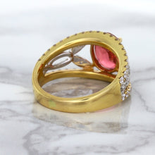 Load image into Gallery viewer, 2.31ct Oval Spinel Ring with Diamond Accents in 18K Rose Gold