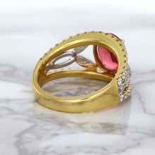 Load image into Gallery viewer, 2.31ct Oval Spinel Ring with Diamond Accents in 18K Rose Gold
