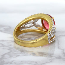 Load image into Gallery viewer, 2.31ct Oval Spinel Ring with Diamond Accents in 18K Rose Gold