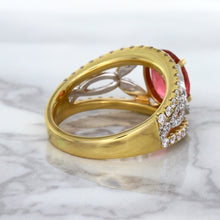 Load image into Gallery viewer, 2.31ct Oval Spinel Ring with Diamond Accents in 18K Rose Gold