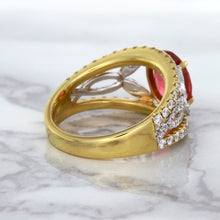 Load image into Gallery viewer, 2.31ct Oval Spinel Ring with Diamond Accents in 18K Rose Gold