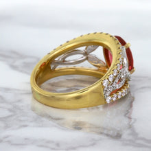 Load image into Gallery viewer, 2.31ct Oval Spinel Ring with Diamond Accents in 18K Rose Gold