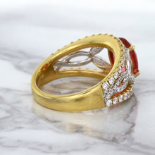 Load image into Gallery viewer, 2.31ct Oval Spinel Ring with Diamond Accents in 18K Rose Gold